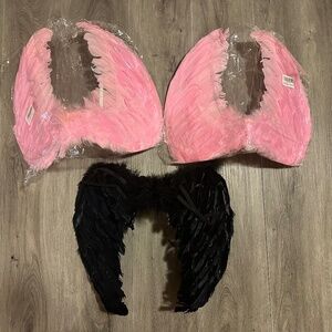 Angel Wings for Kids Adult, Halloween, Christmas, Cosplay Party (Set of 3)